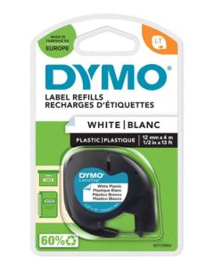 DYMO LetraTag Schriftband Plastik Weiß 
